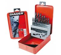 Coffret Métallique Forets HSS Standard x19 Ø 1 à 10 DIAGER - 775D