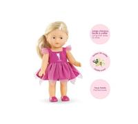 Coffret Mini Corolline Rosy Fée Poupée en vinyle Robe de fée Ailes de papillo