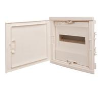 Coffret mini encastré 1 rangée 6+2 modules - porte isolante blanc RAL9010