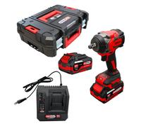 KS TOOLS - 515.4710F - Mini clé à chocs 1/2" sur batterie - Clé à choc sans fil brushless - Puissance 18 V - 850 Nm - 1,5 kg sans batterie - Livrée en coffret avec 2 batteries 4Ah