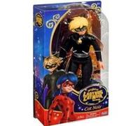 Coffret miraculous chat noir 26 cm + accessoire - set poupée mannequin articulée adrien + carte offerte - jouet fille noir