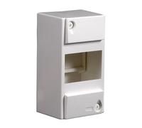 Coffret électrique - Tableau électrique étanche - Coffret tableau - Module électrique - coffret modulaire vide 1 rangée - 4 modules - Dimensions 86 mm x 160 mm x 73 mm - Blanc - 707240 Debflex