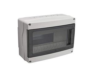 Coffret modulaire - Armoire de contrôle - Boitier de jonction - Boite de distribution electrique - Coffret Étanche IP65 Avec Porte / 1 Rangée / 12 Modules Et Bornier - Debflex - 706722