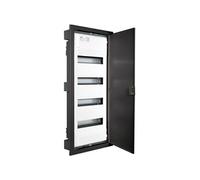 - Coffret modulaire encastré métal anthracite 4 rangées