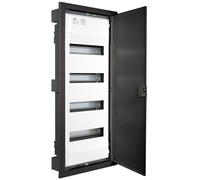 Coffret modulaire encastré métal anthracite 4 rangées - Solera