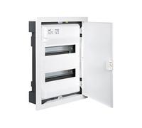- Coffret modulaire encastré métal blanc 2 rangées