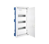 - Coffret modulaire encastré métal blanc 3 rangées