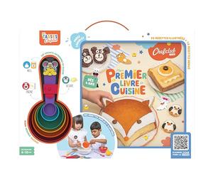 Coffret Mon premier livre de cuisine | 25 recettes avec des ingrédients de base + 15 bonus - Initier les enfans à la cuisines - Recettes en pas-à-pas - Cadeau 4 ans