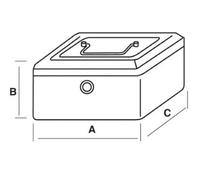 Coffret monnaie à combinaison numéro 4 105X290X215mm - JOMA - 6044