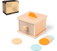 Coffret Monnaie Montessori et boîte de Permanence d'objet, Montessori 1 an, Jeux Bebe 1 an, Montessori Bebe 6-12 Mois, Jouet Montessori 2 Ans, Jeux Enfant