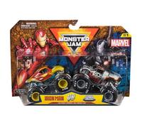 Monster Jam – Pack 2 véhicules Die-Cast Marvel 1:64 – Officiels, 3+ ans (modèle aléatoire)