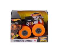 Coffret monster jam géant Wrecking Wheels Bone Shaker 13 x 9 cm (lxh) - voiture noir et Orange - Hot wheels - Nouveauté