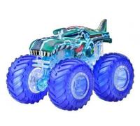 Coffret Monster Trucks Power Smashers - Voiture pour Hot Wheels Mega-wrex - Set véhicule Miniatures Échelle 1:64 + Carte Tigre