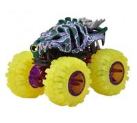 Coffret Monster Trucks Power Smashers - Voiture pour Hot Wheels skelesaurus - Set véhicule Miniatures Échelle 1:64 + Carte Tigre