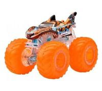 Coffret Monster Trucks Power Smashers - Voiture pour Hot Wheels Tiger Shark - Set véhicule Miniatures Échelle 1:64 + Carte Tigre