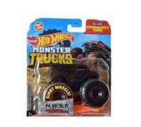 Coffret Monster Trucks Stealth Smashers - Voiture pour Hot Wheels Speciale Forces - Voiture Noire - Set véhicule Miniatures avec Carte Tigre