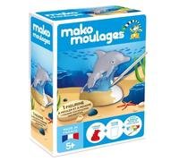 Mako moulages - Le Dauphin et Son Bébé - kit de Loisirs créatif - Plâtre et Peinture - 1 Moule en Latex Rouge - Activité Manuelle - Made in France - A partir de 5 Ans - 39116