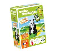 Mako moulages - Le Panda Géant - kit de Loisirs créatif - Plâtre et Peinture - 1 Moule en Latex Rouge - Contient 1 Carte Bioviva Défis Nature - Made in France - A partir de 5 Ans - 39113