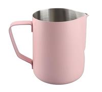 Coffret Mousseur à Lait 600ML, Pichet Latte Art en Acier Inoxydable 304, Buse Pointue, Échelle Intérieure - Durable et Antirouille, Contrôle Précis, Usage Café et Thé (Rose)