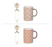 Coffret mug avec infuseur Rangoli 40 cl (1 modèle aléatoire) - Table Passion - Multicolore - Grès Multicolore G