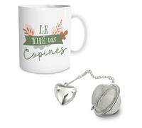 Coffret Mug Boule à Thé - STC - Le Thé des Copines - Porcelaine - Design Contemporain - 30 cl