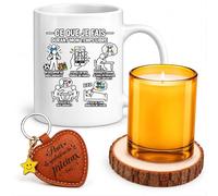 Coffret Mug Ce que je fais durant mon temps libre : m'occuper de mes enfants, scroller des vidéos de papas, penser à quand je vais retrouver mes enfants, parler de mes , rêver de cinq minutes de calme