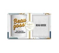 COFFRET MUG CHAUSSETTES HOMME BEAU GOSSE BLANC