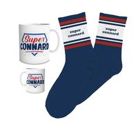 Coffret mug chaussettes super connard