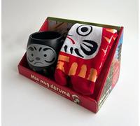 coffret mug daruma - chaussettes tabi et mug céramique en forme daruma - recettes cosy: coffret cadeau japon - fan d'anime japonais - esprit ghibli - véritables chaussettes tabi