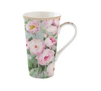 ROSES EN FLEUR coffret 1 mégamug 60cl en porcelaine