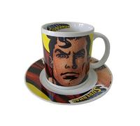 Coffret Mug Et Assiette Superman Pixels Multicolore