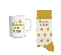 Coffret Mug et Chaussettes Fantaisie - Marraine La Reine