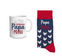 STC Coffret mug chaussettes papa poule