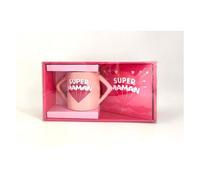 Coffret Mug Pour Super Maman - Avec 1 Mug Et 1 Livre De Messages