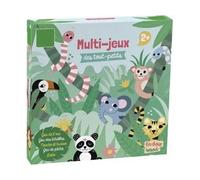 Coffret Multi Jeux des Tout Petits - Plateau oie/echelles, Touche et Trouve, Peche a la Ligne, Loto - Set Jeu Enfant avec Carte