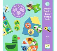Coffret multi-jeux Djeco À la ferme 5 Jeux