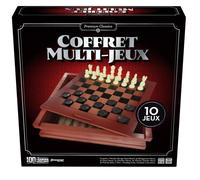 Coffret multi-jeux Goliath Premium Classics 10 jeux en bois - Plateau et rangement intégré Brun