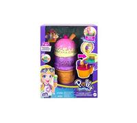 Polly Pocket Coffret Multifacettes Glace , Mini-Figurines Polly et Lila, 25 Accessoires Surprise, Jouet pour Enfant, HFR00