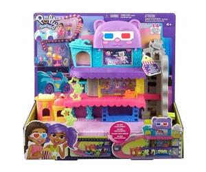 Coffret multiplexe Cinema pour Polly Pocket - avec Mini poupees, Voiture, Accessoires - Univers polyville - Set de Jeu Fille avec Carte Tigre