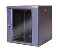 Coffret mural 19'' 12U porte vitrée 600x600 noir monté