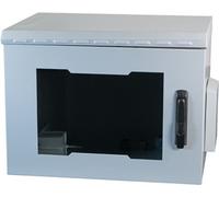 coffret mural 19" IP55, 9UH, porte vitrée -- profondeur 600 mm, RAL7035