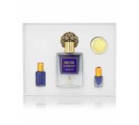 Ayat Perfumes - Coffret Prestige Complet Musk Collection - Eau de Parfum 50ml, Musc 5ml, Huiles Parfumée 12ml & Pommade de 18gr - Parfum Dubai (Coffret Musk Bleuberry)