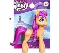 Coffret my little pony - poney orange sunny starscout 8 cm - set petit poney + carte tigre