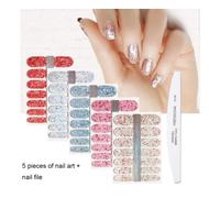 Coffret Nail Art : 5 Autocollants Décoratifs Et Lime À Ongles Pour Des Ongles Parfaitement Formés Et Polis - Idéal Pour Tous Les Niveaux De Compétence !