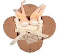 Coffret naissance 2 Doudous Keptin-Jr Coton Bio Zmooz Pêche Small 16