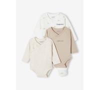 Coffret naissance 3 pièces dors-bien + 2 bodies écru 1M(54CM)