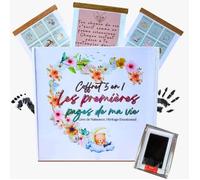 Coffret Naissance Bébé 5 En 1 Anamoria ¿ Livre & Kit Empreintes, 3 Affiches Premières Fois ¿ Cadeau Idéal Fille/Garçon, Future¿. Multicolore