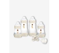 Coffret naissance biberons + sucette + boîte doseuse sable TU