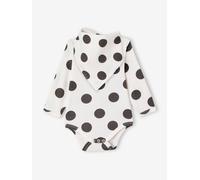 Coffret naissance body bébé et bavoir à pois écru 3M(60CM)