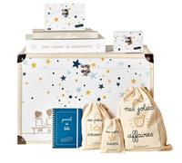 Coffret naissance étoiles - bleu jaune